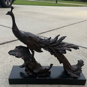 Elegant Peacock Sculpture